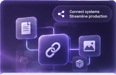 Connector — linked design, file, and product systems
